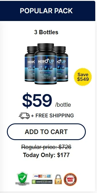 HeroUP 6 bottle 180-day supply pricing best deal