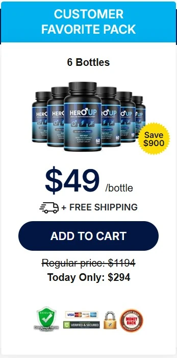 HeroUP 3 bottle 90-day supply pricing best value